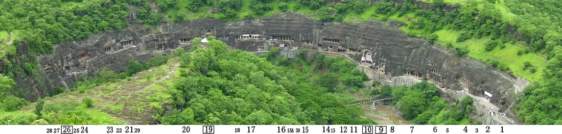 Sơ đồ hệ thống hang Ajanta