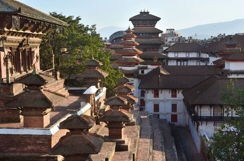 Đền thờ nữ thần Taleju tại Quảng trường Durbar Katmandu Nepal